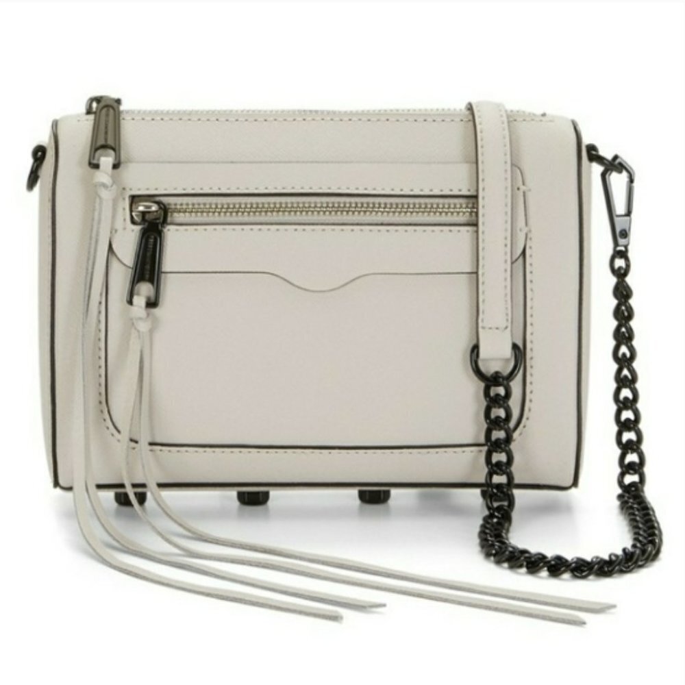 Rebecca Minkoff Cream Crossbody Bag with Chain Strap